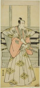 Der Schauspieler Ichikawa Komazo III als Fuji Sakon (?) im Stück Egara Tenjin Risho Kagami (?), aufgeführt im Nakamura-Theater (?) im dritten Monat, 1789 (?) von Katsukawa Shunsen