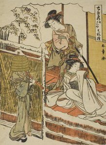 Akt Neun: Yuranosukes Haus in Yamashina aus dem Stück Chushingura (Schatz der treuen Vasallen), ca. 1779-80