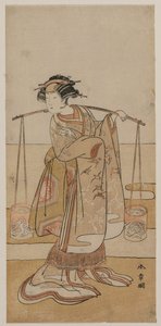 Iwai Hanshiro IV als Murasame oder Matsukaze, Mitte der 1770er von Katsukawa Shunsho