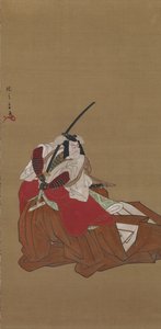 Nikuhitsu ukiyo-e: Ichikawa Danjūrō V in der Shibaraku-Rolle, ca. 1778