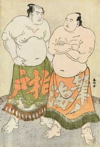 Porträts der Ringer Fudenoumi und Kashiwado