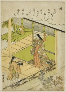 Ro: Seetang, aus der Serie "Tales of Ise in Fashionable Brocade Pictures (Furyu nishiki-e Ise monogatari)" von Katsukawa Shunsho