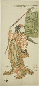 Der Schauspieler Arashi Hinaji I tanzt "Musume Dojo-ji" (Das Mädchen im Dojo-Tempel)