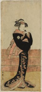 Der Schauspieler Azuma Tozo III in einer unbekannten Rolle von Katsukawa Shunsho