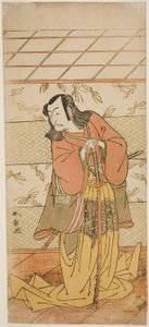 Der Schauspieler Ichikawa Danjuro V als Ashiya Doman im Stück Kikyo-zome Onna Urakata, aufgeführt im Morita Theater im siebten Monat, 1776 von Katsukawa Shunsho