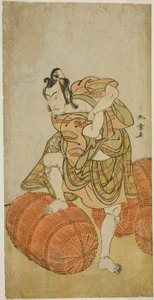 Der Schauspieler Matsumoto Koshiro IV als Matsuo-maru im Stück Sugawara Denju Tenarai Kagami, aufgeführt im Nakamura-Theater im vierten Monat, 1779 von Katsukawa Shunsho