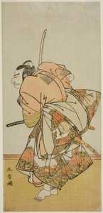 Der Schauspieler Nakamura Nakazo I als Chinzei Hachiro Tametomo im Stück Hana-zumo Genji Hiiki, aufgeführt im Nakamura Theater im elften Monat, 1775 von Katsukawa Shunsho