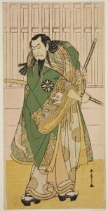 Der Schauspieler Nakamura Nakazo I als Hige no Ikyu im Stück Nanakusa Yosooi Soga, aufgeführt im Nakamura Theater im fünften Monat, 1782 von Katsukawa Shunsho