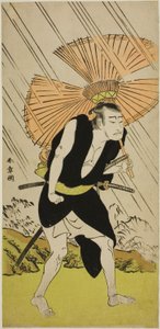 Der Schauspieler Nakamura Nakazo I als Ono Sadakuro im Stück Kanadehon Chushingura, aufgeführt im Nakamura Theater im fünften Monat, 1776