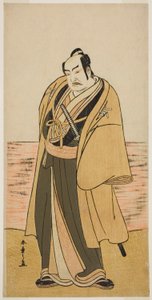 Der Schauspieler Nakamura Sukegoro II als Kaminari Shokuro im Stück Hatsumombi Kuruwa Soga, aufgeführt im Nakamura-Theater im zweiten Monat, 1780 von Katsukawa Shunsho