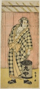 Der Schauspieler Otani Hiroji III als Maruya Gorohachi im Stück Kotobuki Banzei Soga, aufgeführt im Ichimura-Theater im fünften Monat, 1783 von Katsukawa Shunsho