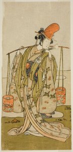 Der Schauspieler Segawa Kitsuji III als Murasame im Stück Gohiiki Kanjincho, aufgeführt im Nakamura-Theater im elften Monat, 1773