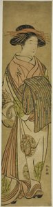 Gehende Kurtisane, möglicherweise Sugawara aus dem Tsuruya Freudenhaus