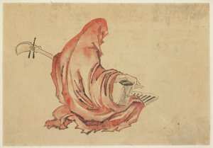 Daruma spielt Shamisen, ca.1815-1849