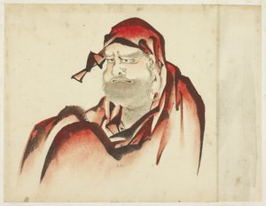 Rotgekleideter Daruma, ca. 1815-1849