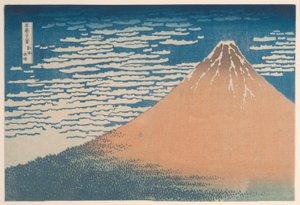 Eine milde Brise an einem schönen Tag (Gaifu kaisei), aus der Serie "36 Ansichten des Berges Fuji (Fugaku sanjurokkei)"