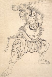Ein Krieger von Katsushika Hokusai