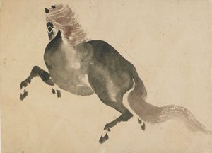 Ein rennendes Pferd, spätes 18. - frühes 19. Jahrhundert von Katsushika Hokusai