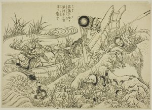 Eine illustrierte neue Ausgabe des Wasserufers (Shinpen Suikogaden) von Katsushika Hokusai