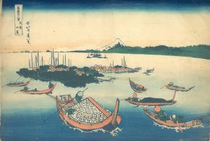 Die Insel Tsukuda in der Provinz Musashi
