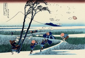 Ejiri in der Provinz Suruga, ca. 1830 von Katsushika Hokusai