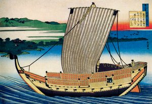 Aus der Serie Hundert Gedichte von hundert Dichtern: Fujiwara no Toshiyuki, ca. 1830 von Katsushika Hokusai