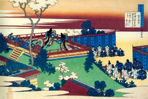 Aus der Serie Hundert Gedichte von hundert Dichtern: Henjo, um 1830 von Katsushika Hokusai
