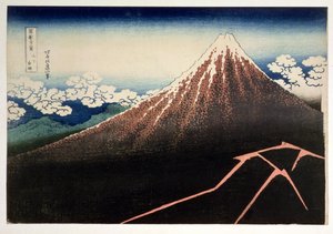 Fuji über dem Blitz, aus der Serie 