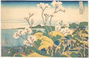 Fuji von Gotenyama bei Shinagawa auf der Tōkaidō, aus der Serie 36 Ansichten des Berges Fuji von Katsushika Hokusai