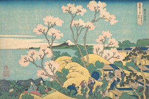 Fuji von Gotenyama am Tokaido in Shinagawa, ca. 1830-32 von Katsushika Hokusai
