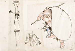 Hotei, erstes Viertel des 19. Jahrhunderts von Katsushika Hokusai