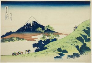 Inume-Pass in der Provinz Kai (Koshu Inume-toge), aus der Serie "Sechsunddreißig Ansichten des Berges Fuji (Fugaku sanjurokkei)" von Katsushika Hokusai