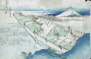Joshu, Ushibori, Hetachi Provinzen aus der Serie Sechsunddreißig Ansichten des Fuji, 19. Jahrhundert