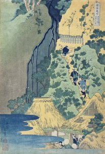 Kannon-Schrein bei den Kiyo-Fällen, Sakanoshita, Tōkaidō von Katsushika Hokusai