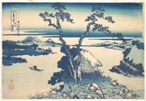 See Suwa in der Provinz Shinano, aus der Serie Sechsunddreißig Ansichten des Berges Fuji von Katsushika Hokusai