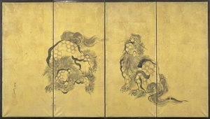 Löwen von Katsushika Hokusai