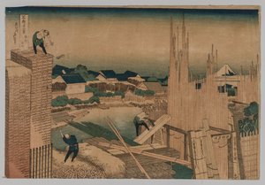 Holzlager von Katsushika Hokusai