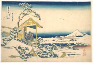 Morgen nach dem Schnee in Koishikawa in Edo, aus der Serie Sechsunddreißig Ansichten des Berges Fuji von Katsushika Hokusai