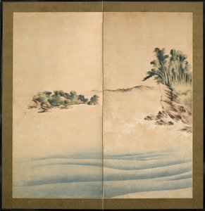 Berg Fuji und Enoshima, Edo-Periode, ca. 1825