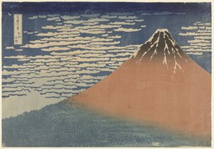 Berg Fuji bei klarem Wetter (auch bekannt als Roter Fuji), ca. 1830 (Holzschnitt)