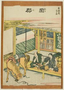 Okabe, aus der Serie "Dreiundfünfzig Stationen des Tokaido (Tokaido gojusan tsugi)"