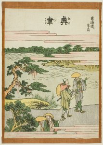 Okitsu, aus der Serie „Dreiundfünfzig Stationen des Tokaido (Tokaido gojusan tsugi)“