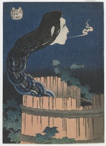 Hundert Geistergeschichten: Sarayashiki, Edo-Zeit, 1831-32 von Katsushika Hokusai