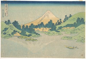 Spiegelung im See bei Misaka in der Provinz Kai, aus der Serie Sechsunddreißig Ansichten des Berges Fuji von Katsushika Hokusai