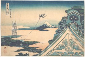 Serie von 36 Ansichten des Berges Fuji: Ansicht des Tempels Asakusa Hongan-ji, Edo, Japan von Katsushika Hokusai