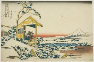 Schneemorgen von Koishikawa (Koishikawa yuki no ashita), aus der Serie „Sechsunddreißig Ansichten des Berges Fuji (Fugaku sanjurokkei)“