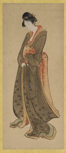 Stehende Figur eines großen Mädchens, spätes 18. bis frühes 19. Jahrhundert von Katsushika Hokusai