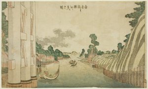 Sumida-Fluss von der Azuma-Brücke aus gesehen (Azumabashi yori Sumida wo miru no zu), aus einer Gruppe von westlichen Landschaften