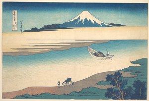 Tama-Fluss in der Provinz Musashi, aus der Serie Sechsunddreißig Ansichten des Berges Fuji von Katsushika Hokusai