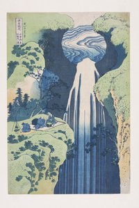 Die Amida-Fälle in den entlegenen Gebieten der Kisokaidō-Straße von Katsushika Hokusai